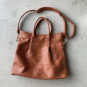 Miztigue woven leather purse